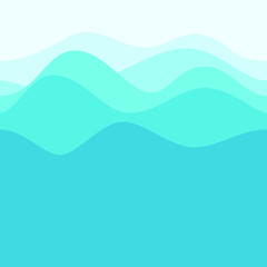 Wave Sea and Sky Background for home wallpaper with blue color kids boy girl room