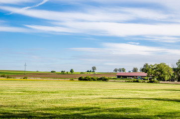 beautiful green fields in Germany