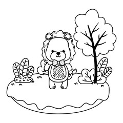 Lion cartoon design vector illustrator