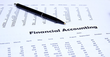 Naklejka na ściany i meble accounting, annual accounting report, financial documentation.