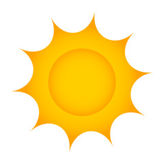 Isolated sun image on a white background - Vectors