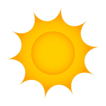 Isolated sun image on a white background - Vectors