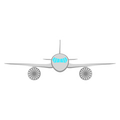Front view of an airplane on a white background - Vector