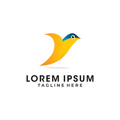 Little Yellow Blue Bird Logo