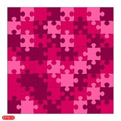 Pink background design with puzzle piece pattern.vector design