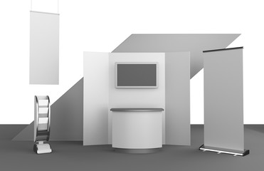 Exhibition Booth. Advertising POS POI Promotion counter. Retail Trade Stand