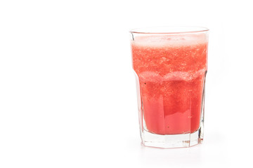 fresh watermelon juice isolated on white background