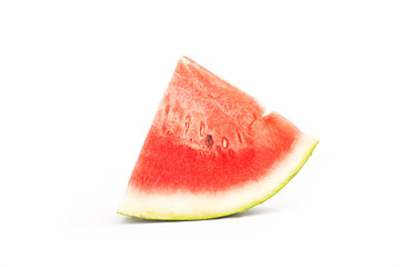 Fresh watermelon placed on a white background