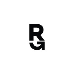 rg initial letter logo vector