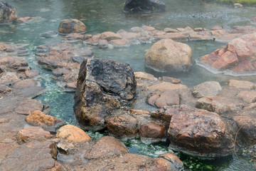 Fototapeta na wymiar Chaeson National Park hot spring in Lampang, Thailand