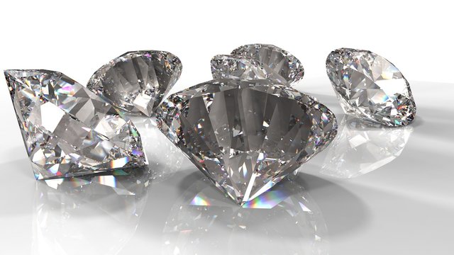 Diamonds jewely on background. High quality 3d render