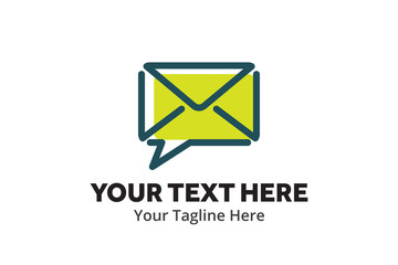 unique email message simple logo creative design in flat style with color . email message logo creative design for apps and identity business