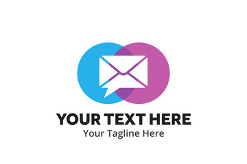 Fototapeta premium unique email message simple logo creative design in flat style with color . email message logo creative design for apps and identity business