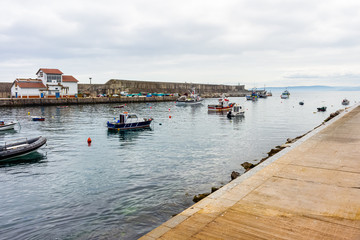 Fototapeta na wymiar Fishing port of Malpica de Bergantinos - 2