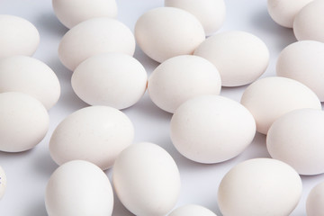 Chicken eggs isolated on background