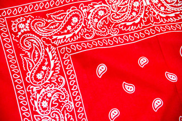 Red bandana isolated on white