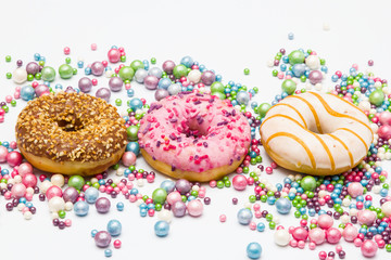 Delicious and beautiful fresh donuts
