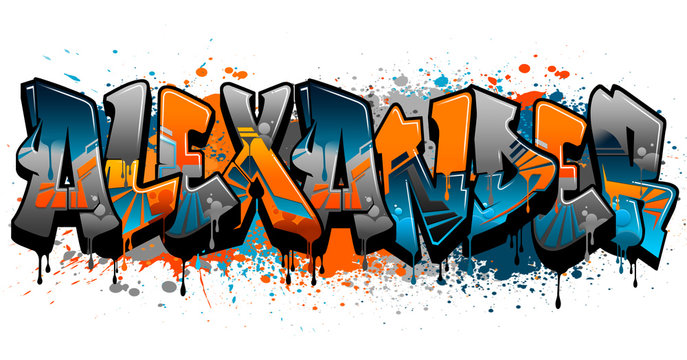 Alex In Bubble Letters