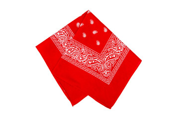 Red bandana isolated on white