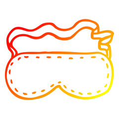 warm gradient line drawing cartoon sleeping mask