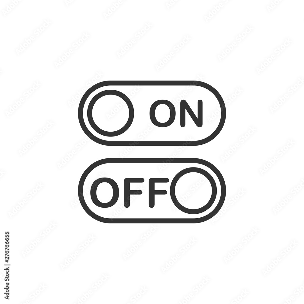 Leinwandbilder on off icon symbol template color editable. switch button. simple logo vector illustration for graph