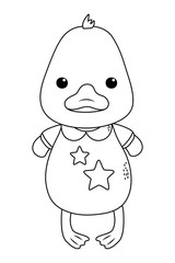 Isolated baby duck cartoon design