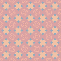 Fototapeta na wymiar A seamless vector pattern background with stylised geometric roses. Surface print design.