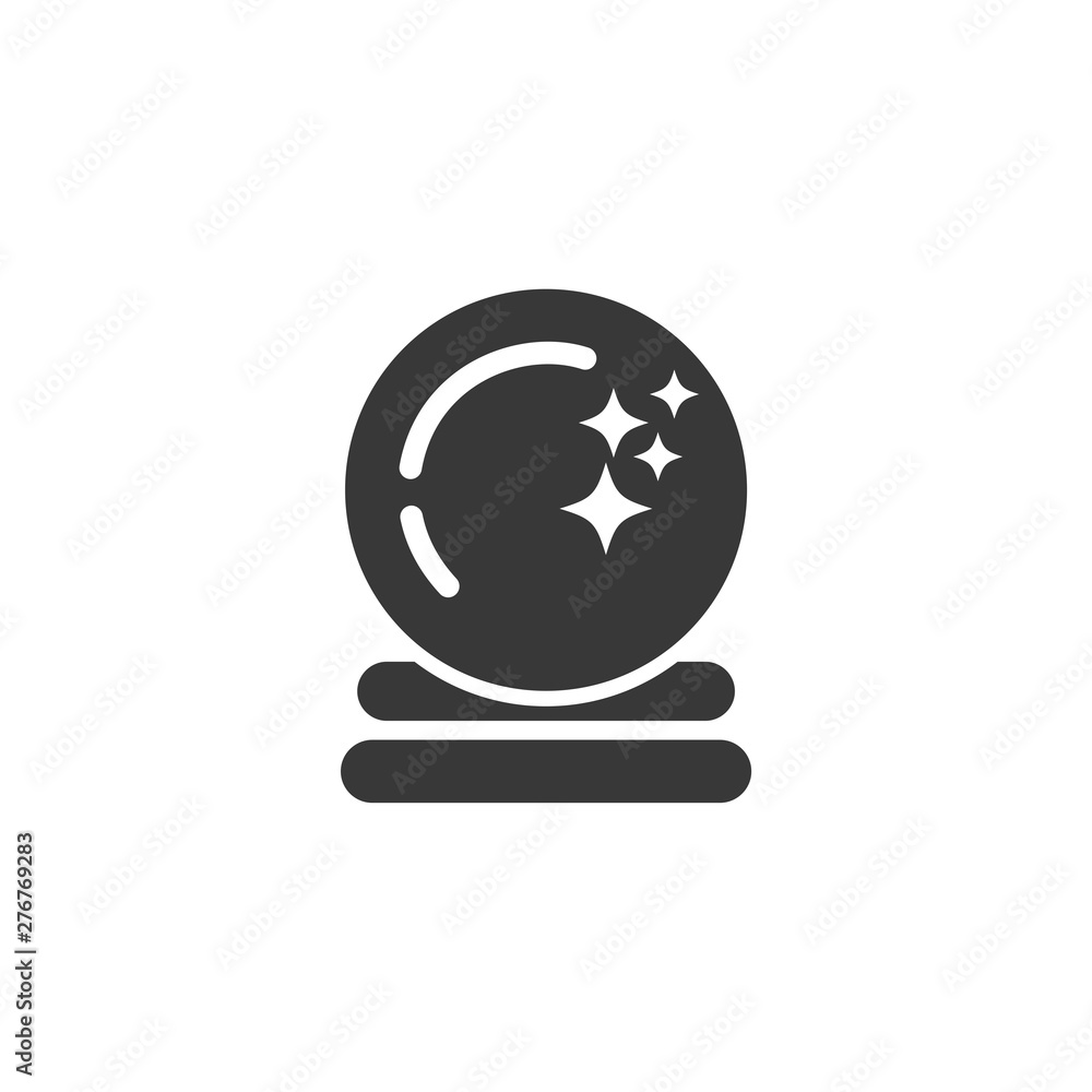 Aufkleber magic crystal ball icon symbol template color editable. simple logo vector illustration for graphic 