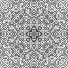 ethnic seamless hypnotizing pattern. endless lines and circles with handdrawn lines
