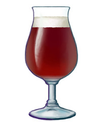 A tulip. A  glass for belgian ales, lambics. 