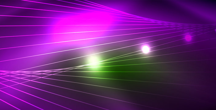 Shiny neon space background