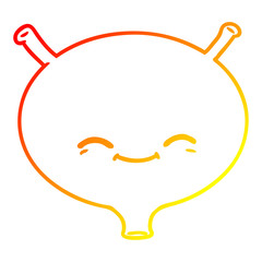 warm gradient line drawing cartoon bladder