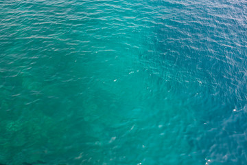 Blue sea water blurred ripple background. Aegean Sea, Turkey