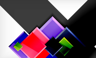 Colorful square and rectangle blocks background