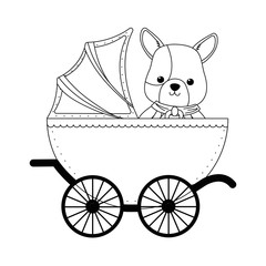 Isolated baby dog cartoon design