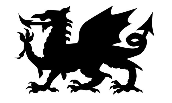 Welsh Dragon Silhouette