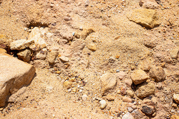 texturas de rocas y arena amarillas y moradas