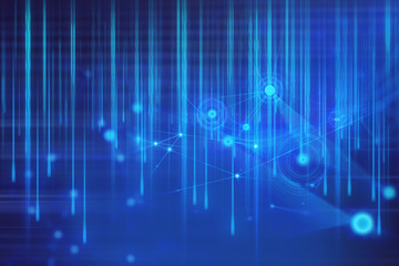 ai internet of thing, network background 3d illustration rendering, data deep learning, robotic science, neuron plexus futuristic, supercomputer, brain technology digital science