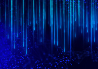 supercomputer, atom cell science, digital technology brain ai internet of thing, network background...