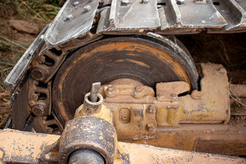 textura de maquinaria de metal industrial con oxido