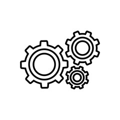 Gear Settings Icon Vector Illustration - Vector