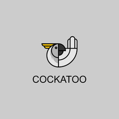 minimalist icon logo parrot bird concept