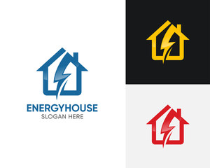 Energy House Logo, Power Electric House Logo Template-Vector