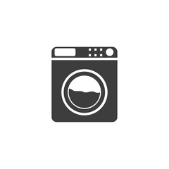 Washing machine icon symbol template black color editable. simple logo vector illustration for graphic and web design.