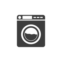 Washing machine icon symbol template black color editable. simple logo vector illustration for graphic and web design.