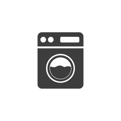 Washing machine icon symbol template black color editable. simple logo vector illustration for graphic and web design.