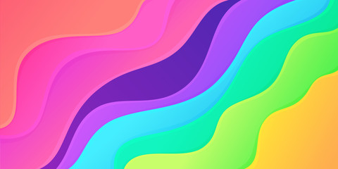 Abstract colorful background. Wave liquid shape. Modern design vector template