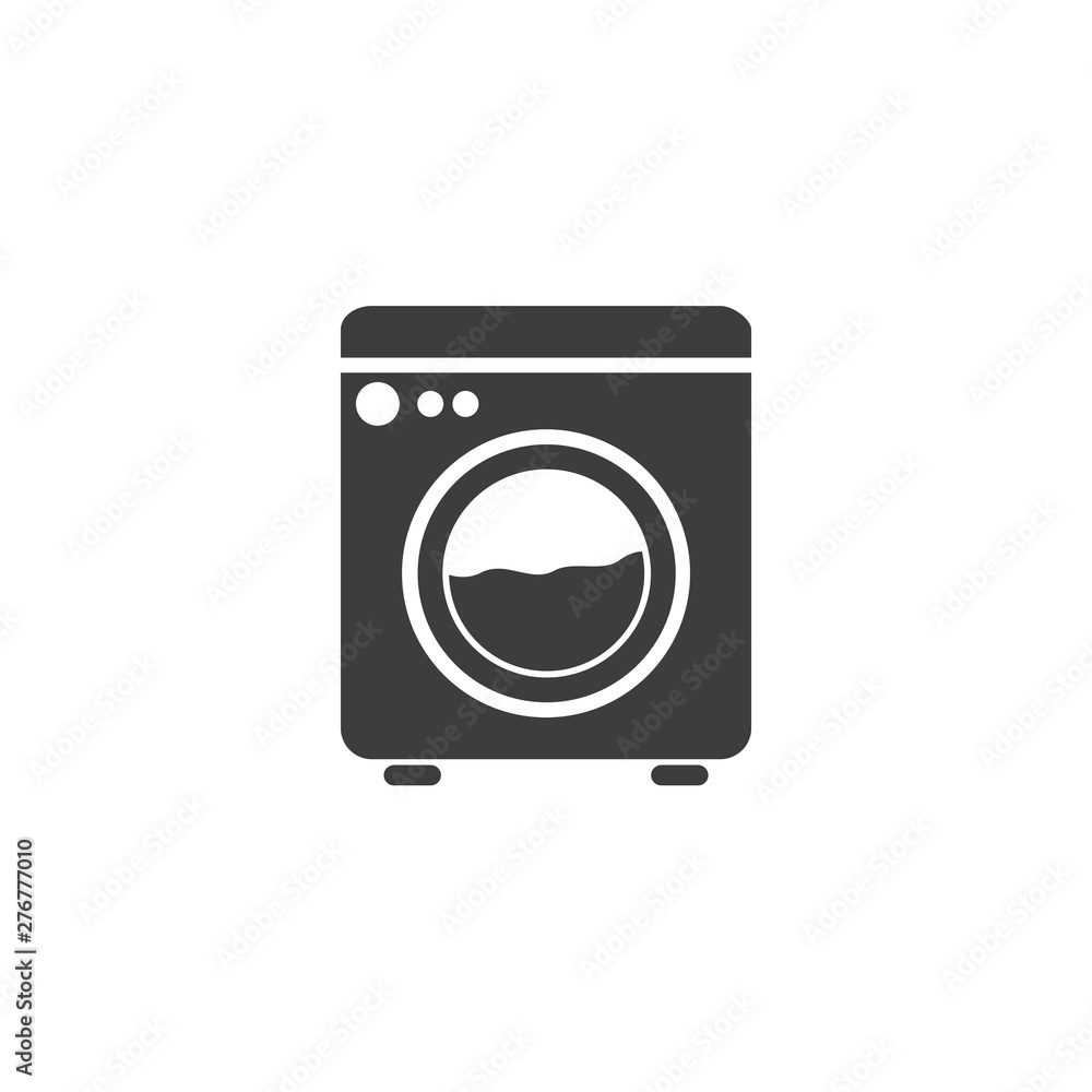 Poster washing machine icon symbol template black color editable. simple logo vector illustration for graph