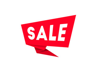 Sale banner template design isolated on white