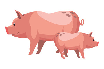farm, animals and farmer cartoon
